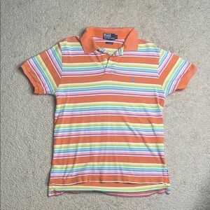 Polo by Ralph Lauren Classic Orange and Blue Polo Shirt